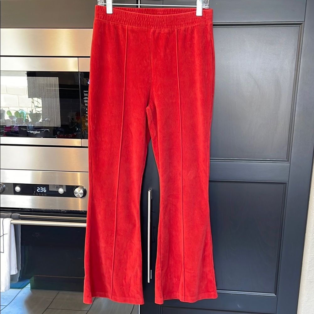 Aerie Orange Corduroy Flare Pant